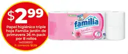 Tia Familia papel higiénico triple hoja jardín de primavera oferta