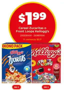 Tia Kellogg's cereal zucaritas o froot loops oferta