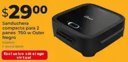 Tia Oster sanduchera compacta para 2 panes oferta