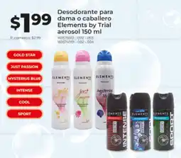 Tia Elements by trial aerosol desodorante para dama o caballero oferta