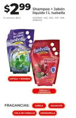 Tia Isabella shampoo + jabón líquido oferta