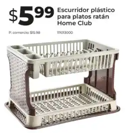 Tia Home club escurridor plástico para platos ratán oferta
