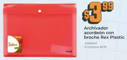 Tia Rex plastic archivador acordeón con broche oferta