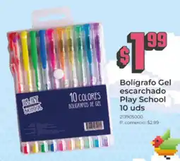Tia Play school bolígrafo gel escarchado oferta