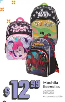 Tia Mochila licencias oferta