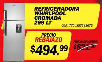 Whirlpool refrigeradora cromada