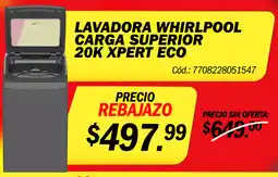 Akí Whirlpool lavadora carga superior oferta