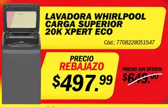 Whirlpool lavadora carga superior