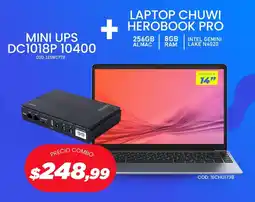 Novicompu Mini ups dc1018p 10400 + chuwi laptop herobook pro oferta