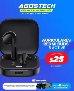 Novicompu Redmi auriculares buds 6 active oferta