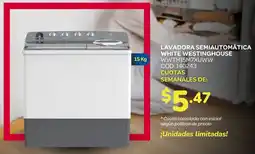 Artefacta Westinghouse lavadora semiautomática white oferta
