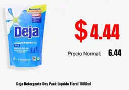 Supermaxi Deja detergente doy pack líquido floral oferta