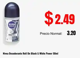 Supermaxi Nivea desodorante roll on black & white power oferta