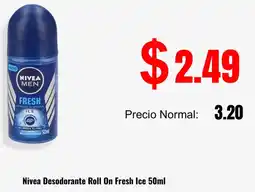 Supermaxi Nivea desodorante roll on fresh ice oferta
