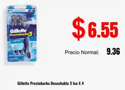 Supermaxi Gillette prestobarba desechable 3 ice oferta