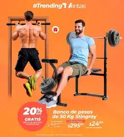 TVentas Stingray banco de pesas oferta