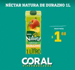 Coral Hipermercados Natura nectar de durazno oferta