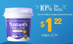 Coral Hipermercados Antare's yogurt griego semidescremado mango oferta