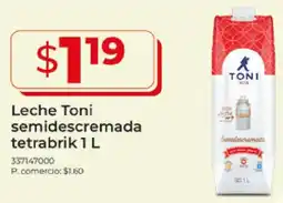 Tia Toni leche semidescremada tetrabrik oferta