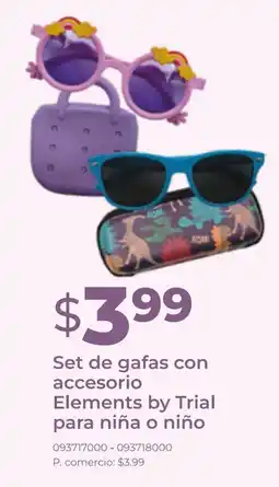 Tia Elements by trial para niña o niño set de gafas con accesorio oferta