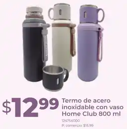 Tia Home club termo de acero inoxidable con vaso oferta
