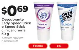 Tia Lady speed stick o speed stick desodorante clinical crema oferta