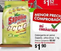Mi Comisariato Sapolio detergente en polvo, ultra citrus oferta