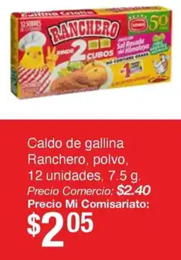 Mi Comisariato Ranchero caldo de gallina, polvo oferta