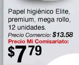 Mi Comisariato Elite papel higiénico, premium, mega rollo oferta