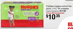 Mi Comisariato Huggies pañales active sec, pants oferta