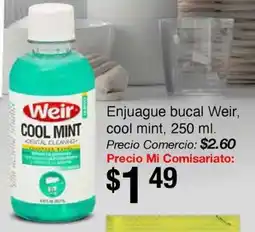 Mi Comisariato Weir enjuague bucal cool mint oferta