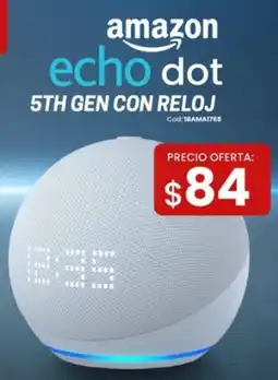 Novicompu Echo dot 5th gen con reloj oferta