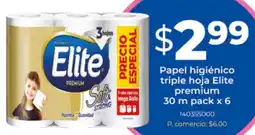 Tia Elite premium papel higiénico triple hoja oferta