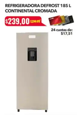 Tia Refrigeradora defrost continental cromada oferta