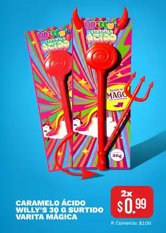 Caramelo ácido willy's surtido varita magica
