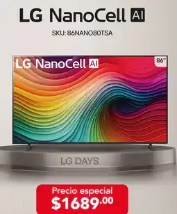 Almacenes Japón Lg nanocell ai 86" oferta