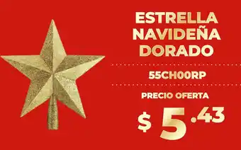 Estrella navideña dorado