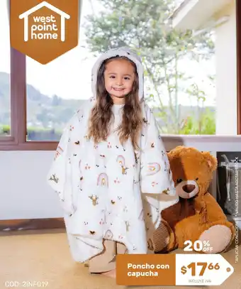 Coral Hipermercados Poncho con capucha oferta