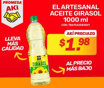 Akí El artesanal aceite girasol oferta