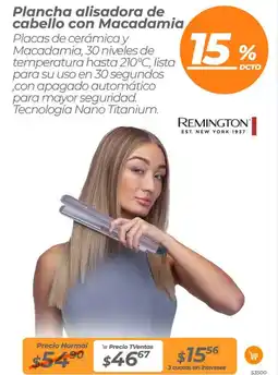 TVentas Plancha alisadora de cabello con macadamia placas de cerámica y macadamia oferta