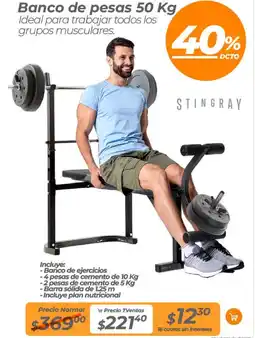 TVentas Banco de pesas oferta