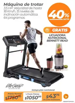 TVentas Life gear máquina de trotar oferta