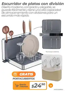 TVentas Escurridor de platos con división escurrido más rápido. oferta