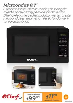 TVentas Echef fro microondas 0.7' oferta