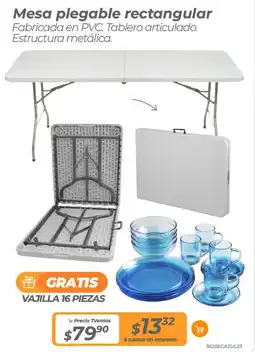 TVentas Mesa plegable rectangular oferta