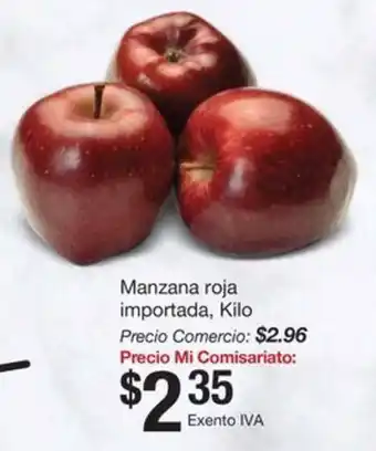 Manzana roja importada