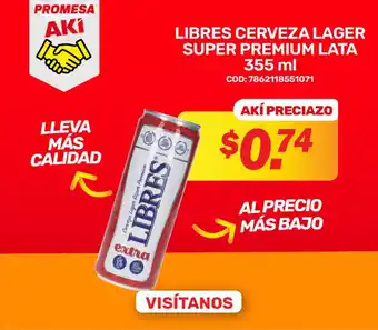 Libres cerveza lager super premium