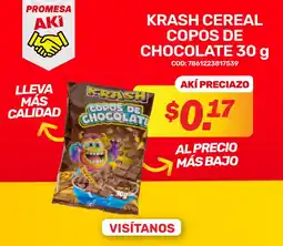Akí Krash copos de chocolate cereal oferta