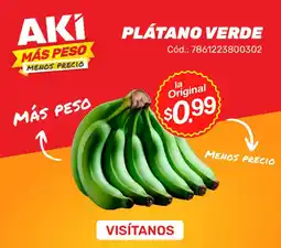 Akí Plátano verde oferta