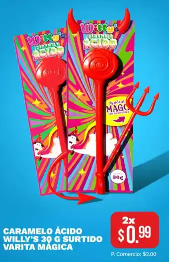 Willy's caramelo ácido surtido varita magica